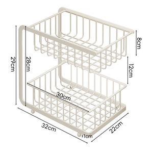 Porte-serviettes de cuisine sur pied, double niveau, du sol au plafond, en acier inoxydable, pour usage domestique - Product Image 2