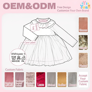 <span class=keywords><strong>Robe</strong></span> Tutu en Velours à Col Haut pour Petites Filles, Manches Longues, Col à Volants Superposés, Jupe en Tulle Fluide, Robes <span class=keywords><strong>de</strong></span> <span class=keywords><strong>Princesse</strong></span> pour Enfants pour Fêtes - Product Image 2