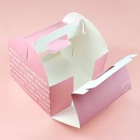 8*8*5 pouces Mini boîtes à gâteaux Petites boîtes à gâteaux Mini boîtes de boulangerie avec fenêtre pour Noël