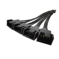 Câble de ventilateur d'ordinateur 4p Un point quatre HUB 1 vers 4 voies Interface Carte mère Connecteur PWM 4 broches Câble d'extension de ventilateur de refroidissement