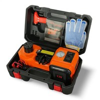 Kit de Gato Hidráulico Eléctrico para Automóvil de 5 Toneladas y 12V con Inflador de Neumáticos, Gatos Eléctricos para Automóvil de 5T y 12V