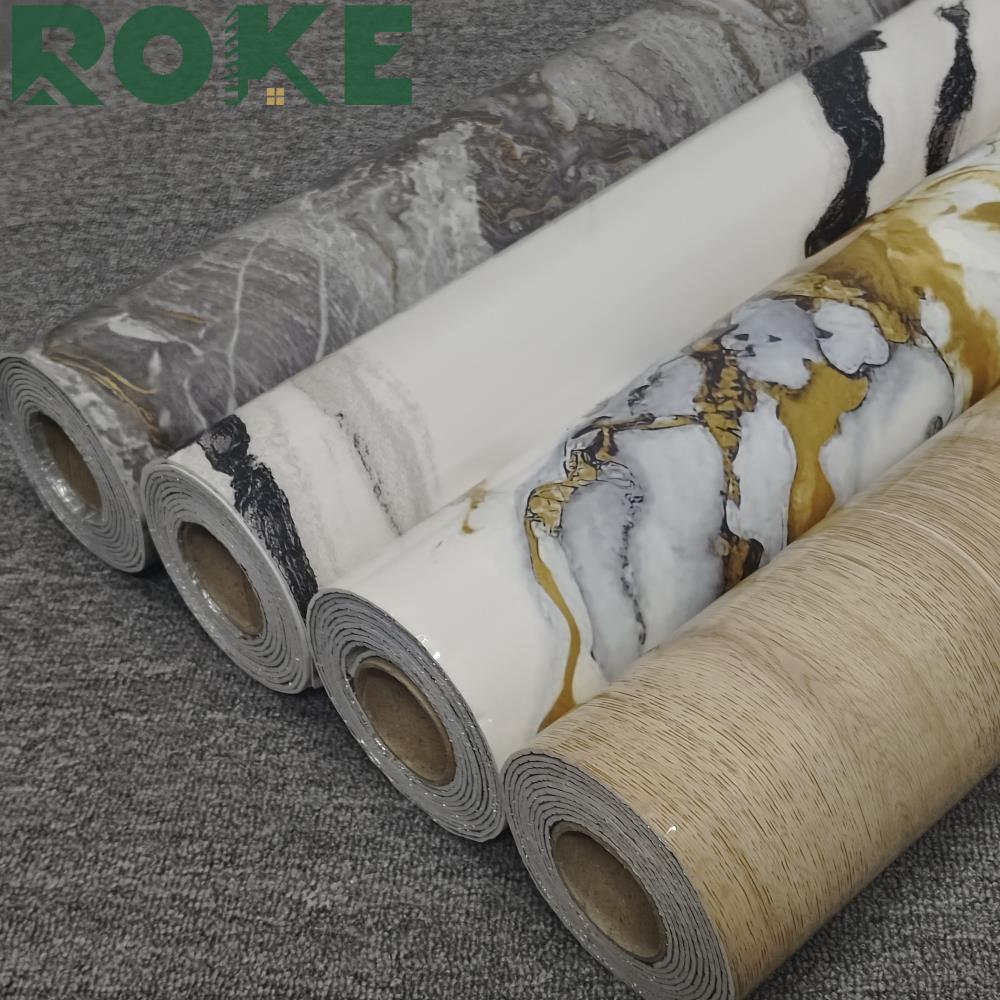 ROKE Factory Wholesale Wallpaper Modern Wall Paper Home Decoration for Bathroom Waterproof