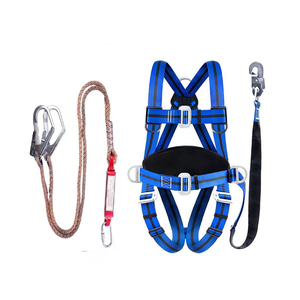 Arnés de seguridad retráctil de 5 puntos para trabajos en altura con doble cuerda anticaídas - Product Image 1