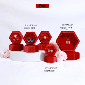 ELE QUEEN Custom Logo Vintage Corduroy Envelope Closure Jewelry Double Ring <b>Box</b> Single Triangle Bracelet Necklace Boxes - Product Image 4