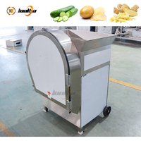 Automatische gember snijmachine 500 kg/uur, knoflook snijmachine, groentesnijmachine, uienblad snijmachine