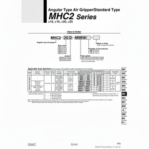 SMC Pneumatics Air Gripper MHC2-16S Pièces Pneumatiques - Product Image 1