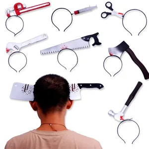 Accessoires d'horreur pour <span class=keywords><strong>Halloween</strong></span>, fausses scies à hache, <span class=keywords><strong>couteau</strong></span>, bandeau pour la fête d'<span class=keywords><strong>halloween</strong></span>, accessoires de mascarade, fournitures de décoration - Product Image 1