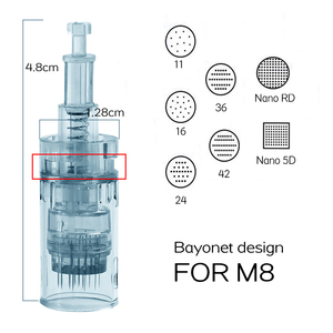 Cartuchos Reemplazables Derma Pen <span class=keywords><strong>Ultima</strong></span> M8 para <span class=keywords><strong>Dermapen</strong></span>, Punta de 11/16/24/36/42 Pines/Nano/5D, Cartucho de Microagujas Redondas MTS - Product Image 2
