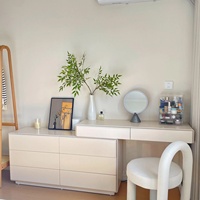 Ensemble de coiffeuse blanche à assemblage sans joint, mobilier moderne pour appartement et villa, vente en gros