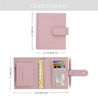 FB TK Hot Nouveau portefeuille de reliure d'enveloppe en cuir souple de poche 6 anneaux reliés A7 porte-documents avec fermeture à pression