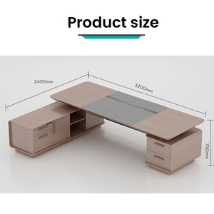 Sơn gỗ CEO Ông Chủ L hình bàn văn phòng hiện đại nội thất văn phòng Bộ Quản lý bàn điều hành - Product Image 2
