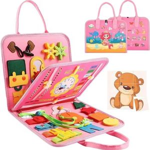 Nueva Versión de Tablero de Actividades Sensoriales con Diseño de Dinosaurio, Bolsa Sensorial, Tablero de Desarrollo de Habilidades para el Aprendizaje Montessori, Juguetes Educativos Tempranos - Product Image 1