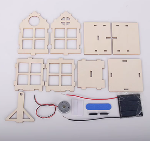 2025 Tự Làm Lắp Ráp Khoa Học Đồ Chơi Giáo Dục Bằng Gỗ Cối Xay Gió Và Mini Năng Lượng Mặt Trời Nhà Bộ Của Thân Cây Đồ Chơi - Product Image 5