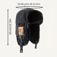 Chapeau Ushanka de Fourrure de Luxe en Gros, Unisexe, en Peluche, Épais, Imperméable, Coupe-Vent, Chaud et Thermique avec Cache-Oreilles pour les Voyages en Extérieur ou à la Plage