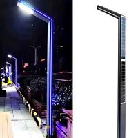 Lampadaires solaires de jardin IP65 3m/4m en alliage d'aluminium LED avec capteur de lumière, angle de faisceau 60-90°, garantie 3 ans
