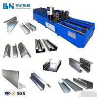 Machine de formage de tuiles en acier à double rangée de type cisaillement, vente directe usine BN, composants PLC, certifiée CE ISO