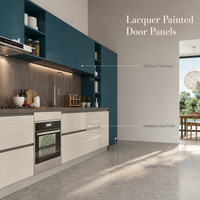 Ensemble d'armoires de cuisine modernes en bois massif laqué, écologiques, personnalisables, échantillon disponible, couleur personnalisée, taille personnalisée, usine OEM