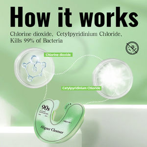 Embalaje Individual portátil Alineador transparente Limpieza 90s Limpiador <span class=keywords><strong>de</strong></span> tirantes <span class=keywords><strong>de</strong></span> <span class=keywords><strong>dientes</strong></span> Limpiador <span class=keywords><strong>de</strong></span> alineador efectivo - Product Image 2