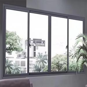 Fenêtre coulissante avec <span class=keywords><strong>verre</strong></span> clair trempé 5 mm, <span class=keywords><strong>cadre</strong></span> en aluminium pour maison - Product Image 5