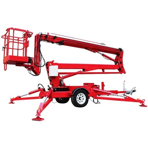 16m 18m 200kg Towable <span class=keywords><strong>Boom</strong></span> <span class=keywords><strong>Lift</strong></span> Spider <span class=keywords><strong>Lift</strong></span> mit Rotations korb für die Wartung von Geräten in großer Höhe - Product Image 5