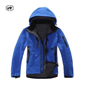 Veste à coque dure imperméable pour les loisirs et le <span class=keywords><strong>travail</strong></span> en hiver Veste d'extérieur coupe-vent pour hommes, parka de <span class=keywords><strong>pluie</strong></span> à capuche et course à pied - Product Image 1