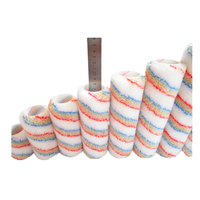 Go Paint DIY Brosse murale et outils Recharge de rouleau en tissu polyester bleu pour la peinture de terrasse de maison Support personnalisé OEM