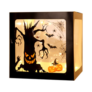 Lamp Fairy Halloween Pumpkin <b>Light</b> Box <b>Paper</b> Glowing Decorative Props for Party Home - Product Image 5