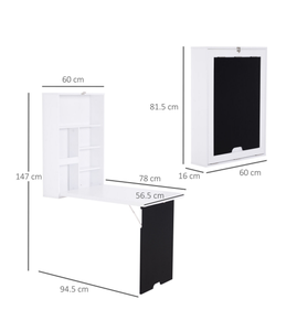 <span class=keywords><strong>Tavolo</strong></span> <span class=keywords><strong>a</strong></span> goccia pieghevole multifunzionale in legno con ripiano per lavagna - Product Image 3