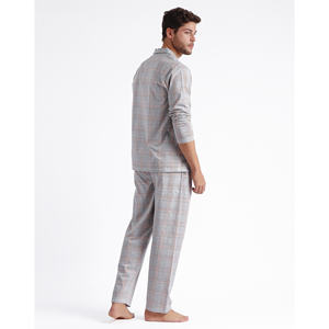 Admas ชุดนอนแขนยาวสำหรับผู้ชาย, ชุดนอนบูลด็อกเปิดไหล่ชุดนอนใส่สบาย - Product Image 3