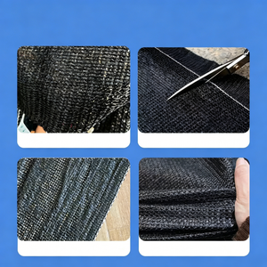 Telo Ombreggiante Rettangolare in HDPE Tessuto a Maglia, Nero, 90gsm, Resistente ai Raggi UV, per Esterni, Agricoltura e Fragole - Product Image 2