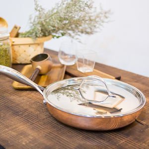 Sartén <span class=keywords><strong>Wok</strong></span> <span class=keywords><strong>de</strong></span> <span class=keywords><strong>cobre</strong></span> <span class=keywords><strong>de</strong></span> 3 capas, herramienta <span class=keywords><strong>de</strong></span> cocina duradera, 9 pulgadas, precio <span class=keywords><strong>de</strong></span> fábrica, ODM - Product Image 4