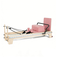 Equipo Comercial de Pilates Reformer: Cama Reformer de Madera de Arce para Estudio de Yoga y Bienestar