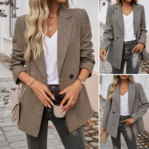2303 Phụ Nữ Sọc <span class=keywords><strong>Blazer</strong></span> Mới Mùa Xuân Mùa Thu Thời Trang Sọc Hai Nút Mỏng Phù Hợp Với <span class=keywords><strong>Blazer</strong></span> Phù Hợp Với Giản Dị Cơ Bản Áo Khoác - Product Image 2