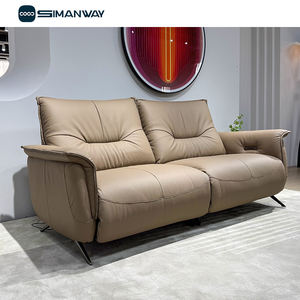फोशान फैक्ट्री लक्जरी उच्च गुणवत्ता वाली वास्तविक चमड़े की बिजली तह दो सीटर रिक्लियर सोफा यूएसबी चार्जिंग के साथ - Product Image 3