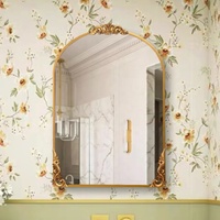 Vente en gros d'usine d'or fourniture design décorer 3 couleurs diamant écrasé meubles miroirs décor salon miroir mural