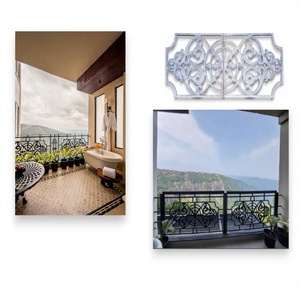 High Quality Modern Heavy Duty Cast Iron Aluminum Frameless Balcony Balcony Stair <b>Railing</b> Panel Rust Resistant Durable Polish... - Product Image 1