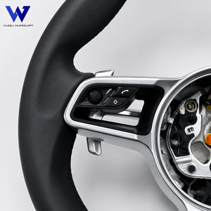 Volante de Cuero Negro de Alta Calidad, Compatible con Panamera, Boxster, Taycan, <span class=keywords><strong>Carrera</strong></span> <span class=keywords><strong>GT</strong></span> 912, 914, 918, <span class=keywords><strong>924</strong></span>, 928, 930, 959, 968 - Product Image 6