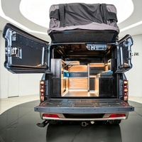 Camping-car de conversion Bawanglong construit sur châssis de pick-up Fengtan PHEV, hybride rechargeable 4x4, pour expéditions tout-terrain, destiné à l'exportation
