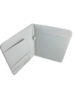 Porte-documents en cuir PU PVC A4 avec logo personnalisé en relief, impression UV