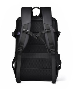 17.3" Large Waterproof Eco-Friendly PU Leather Film Softback <b>Laptop</b> <b>Backpack</b> Arcuate Shoulder Strap Zipper Closure for Business - Product Image 5