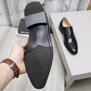 Zapatos de Vestir Estilo Brogue para Hombre 2025, Oxfords de Cuero Genuino, Suela Antideslizante, Impermeables, Formales, de Alta Calidad - Product Image 6