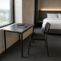 Table de chambre d'hôtel économique de haute qualité en bois MDF noyer meubles de chambre d'hôtel bureau ordinateur table de bureau
