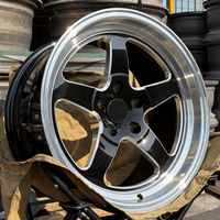 Jantes monobloc forgées Pro Touring 20x9 20x10.5 5x127 Noir brillant 5 branches à lèvre profonde compatibles avec Chevy C10 Chevelle Camaro