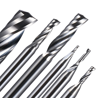 Fresa de un solo filo de carburo sólido de 3.175/4/5mm para router CNC, para corte y grabado de acrílico, madera y PVC