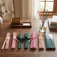 Bâtonnets diffuseurs écologiques en fibre de roseau, couleur personnalisée noire, pour diffusion de parfum