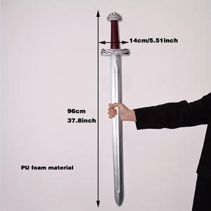 <span class=keywords><strong>Épée</strong></span> et bouclier de style viking médiéval pour cosplay, événements d'Halloween et séances photo - <span class=keywords><strong>Épée</strong></span> en <span class=keywords><strong>mousse</strong></span> réaliste et sécuritaire - Product Image 2