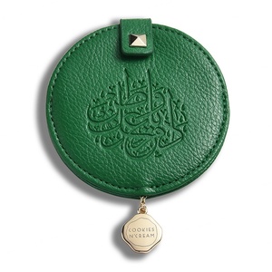 Miroir de poche compact en métal avec étui en cuir PU, best-seller - Product Image 4