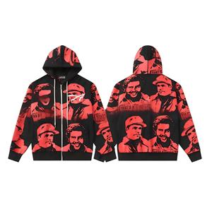 <span class=keywords><strong>Felpa</strong></span> <span class=keywords><strong>con</strong></span> <span class=keywords><strong>Cappuccio</strong></span> <span class=keywords><strong>Oversize</strong></span> di Alta Qualità 100% Cotone Stampata per Uomo, <span class=keywords><strong>Nera</strong></span>, Design Autunnale <span class=keywords><strong>con</strong></span> Tasche - Product Image 1