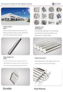 مخصص دائم الفولاذ المقاوم للصدأ اسطوانة مغناطيسية الفريت قضبان الصناعية - Product Image 6