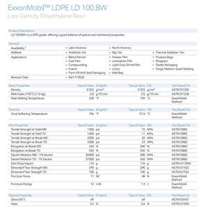 LDPE LD 100.BW/LD100AC MFR 2,0 LDPE Gránulos Resina Película Grado Polietileno de baja densidad Gránulos de plástico virgen LDPE - Product Image 2